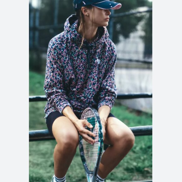 Brand New Gola x Anthropologie Floral Print Hooded Sweatshirt - Picture 4 of 13